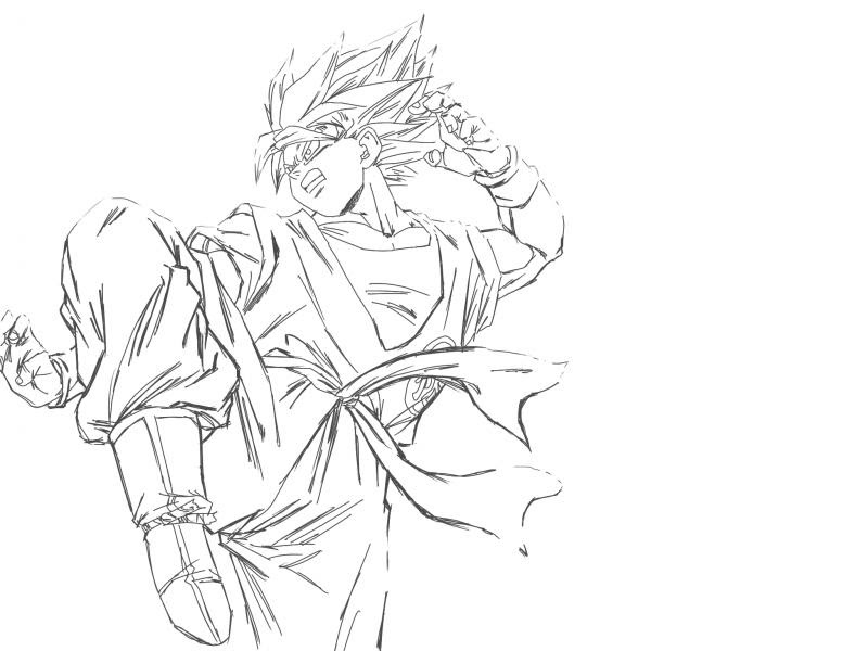白黒 ドラゴンボール 孫悟空 イラスト 6509 Okepictl4ae