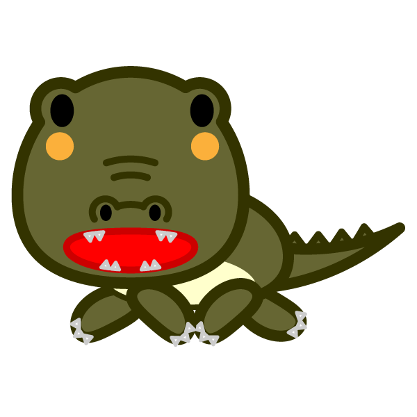 すべての動物の画像 トップ100 ワニ イラスト 正面