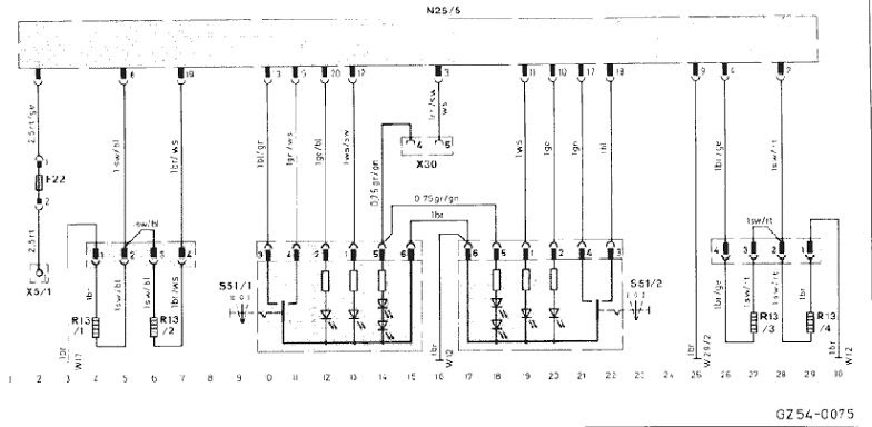 Schaltplan Sitzheizung W124