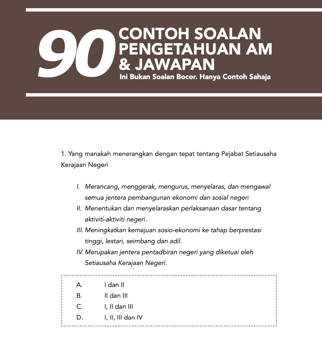 Contoh Soalan Exam Pengetahuan Am - silent-domain