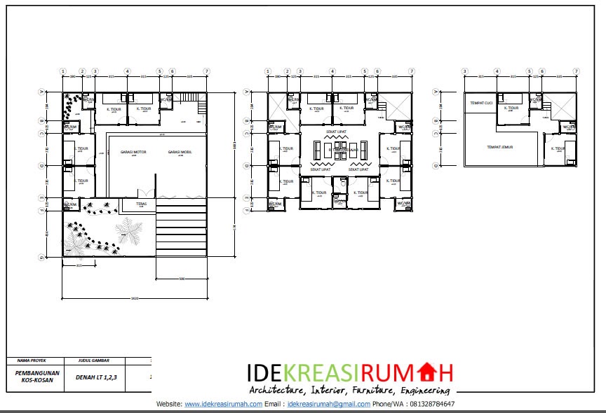 44 Inspirasi Terbaru Denah  Kos  Kosan  3 Lantai