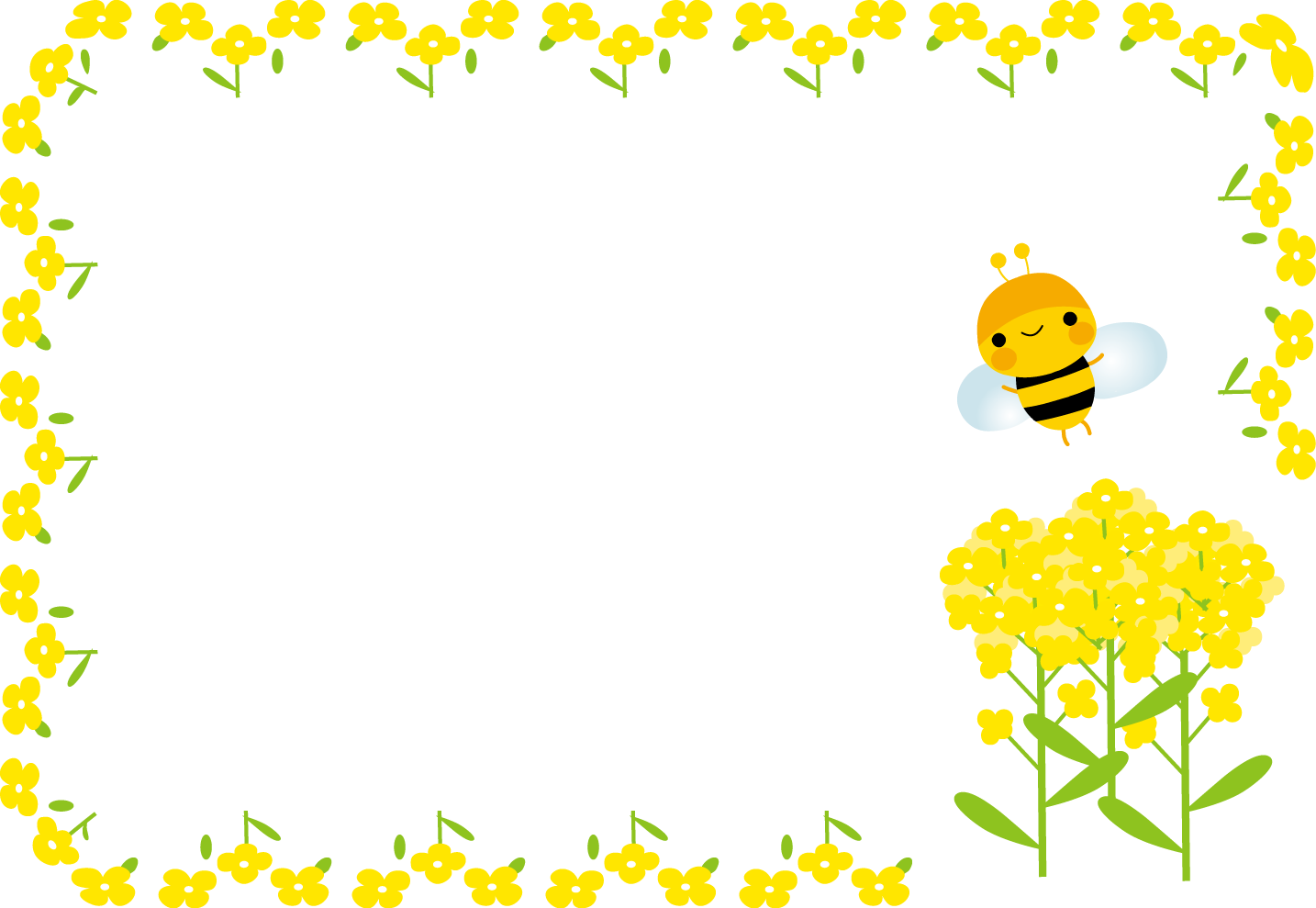 最高の菜の花 イラスト おしゃれ 最高の動物画像