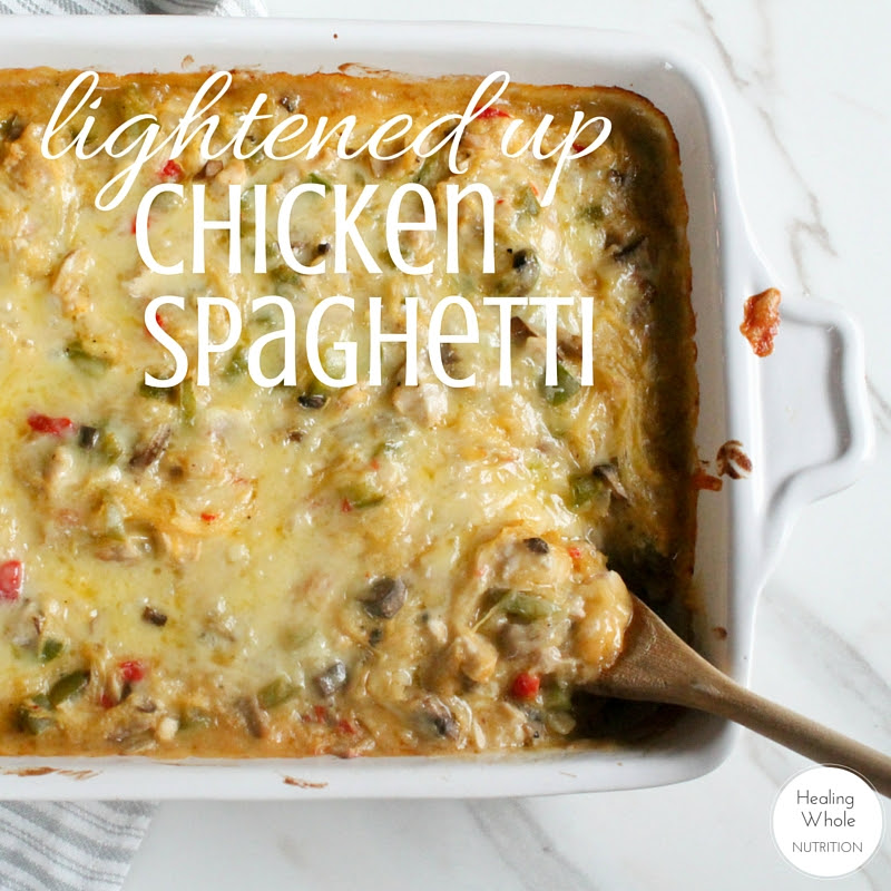 This easy dinner is like a warm hug. Pioneer Woman S Chicken Spaghetti Lightened Up Healing Whole Nutrition