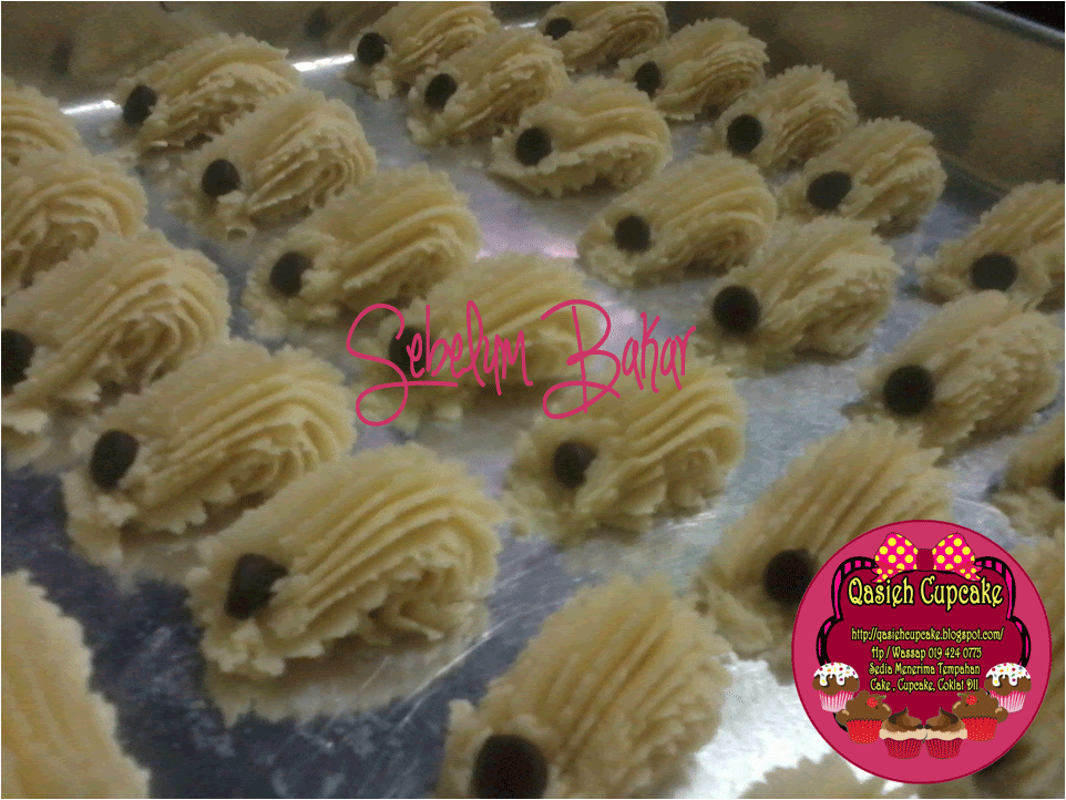 Qasieh Cupcake ♥: Biskut Untaian Mutiara, Biskut Ulat Bulu 