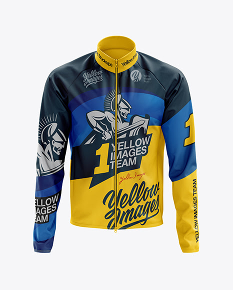 Download Mens Cycling Wind Jacket (Front View) Jersey Mockup PSD ...