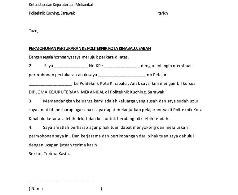 Contoh Surat Rasmi Penukaran Alamat - Smartfren Q