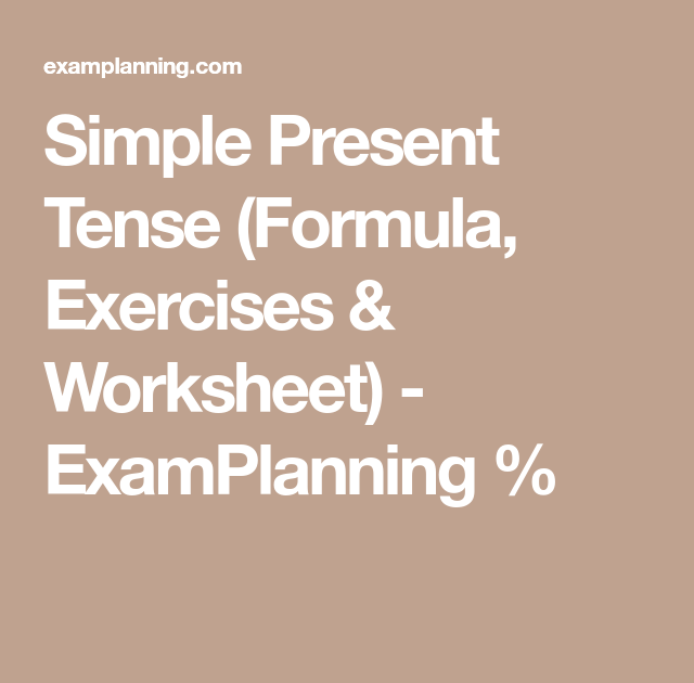 Present Simple Farmula - English worksheets: present ...