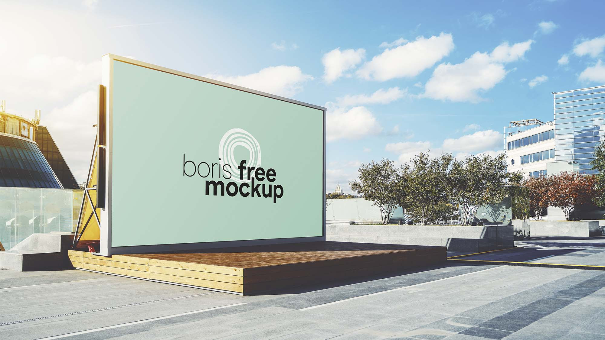 Download Free Outdoor Backdrop Mockup Psd
