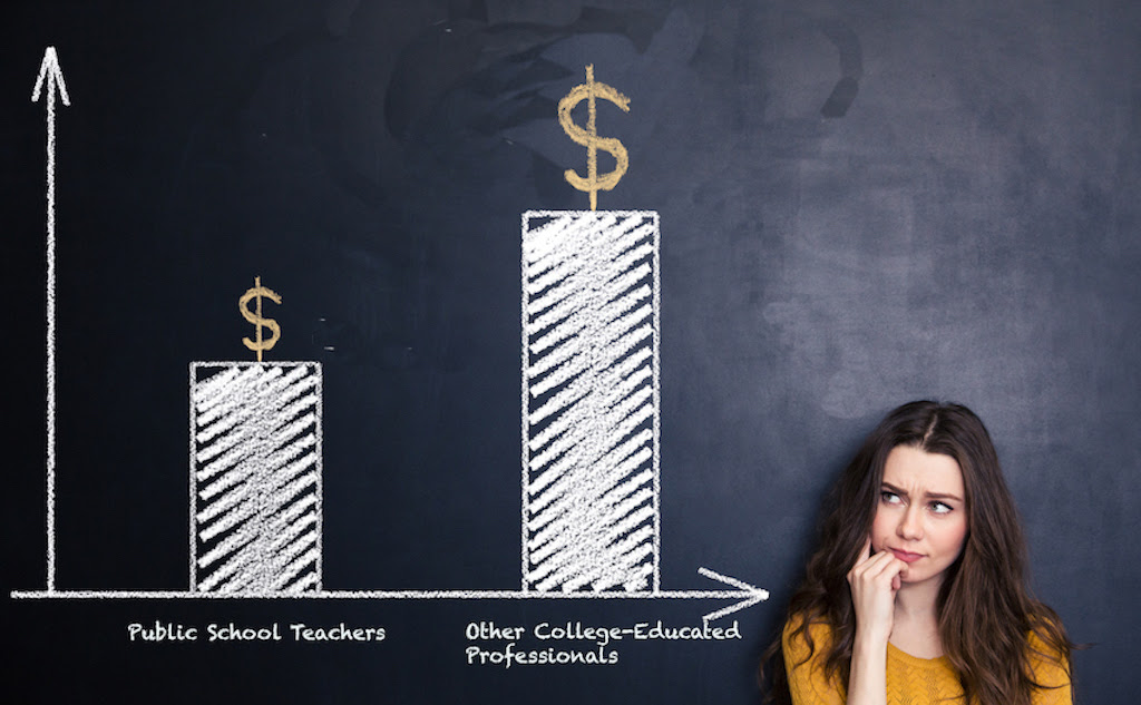 National Average Teacher Salary Down