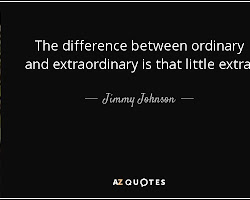 Jimmy Johnson quote about ordinary and extraordinary