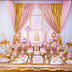 Pink And Gold Baby Shower Table Decorations