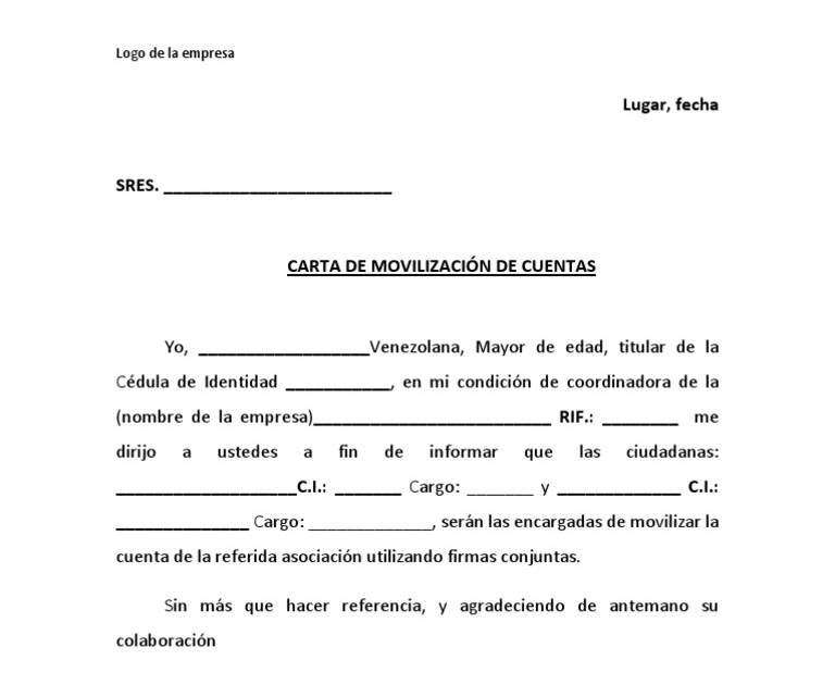 Formato Carta De Exposicion De Motivos Para El Saime 