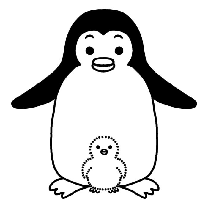 無料イラスト画像 最新のhdペンギン イラスト 白黒
