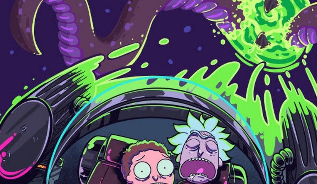 paperbas: Trippy Rick And Morty Dark Wallpaper