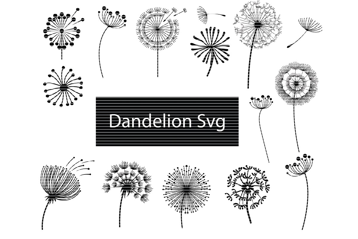 Download Free Dandelion Clip Art Bundle Svg Png Eps Dxf File