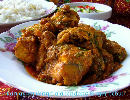 KARI AYAM KERING ALA RENDANG - Dapur Tanpa Sempadan