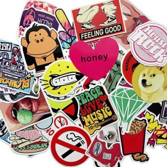 Paling Baru Jual Stiker Lembaran Kartun Warna Merah - Sticker Fans
