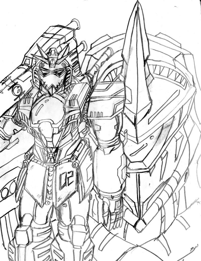 Download Coloring Pages: Coloring Gundam
