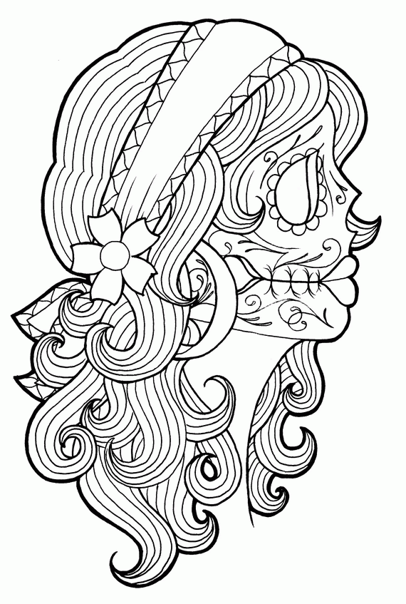 Dia de los muertos calavera template. Free Day Of Dead Coloring Pages Download Free Day Of Dead Coloring Pages Png Images Free Cliparts On Clipart Library