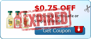 $0.75 off one Simply Lemonade or Simply Limeade