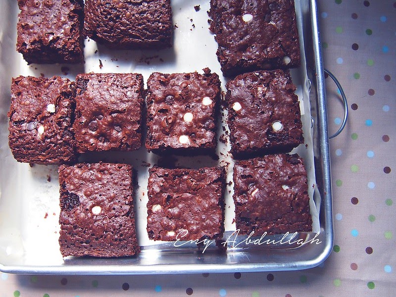 Triple Chocolate Brownies Paling Sedap!  EnyAbdullah.Com