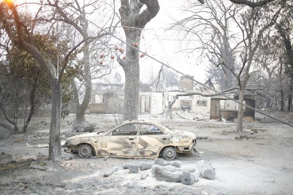 A scene of devastation in Paradise, Calif.