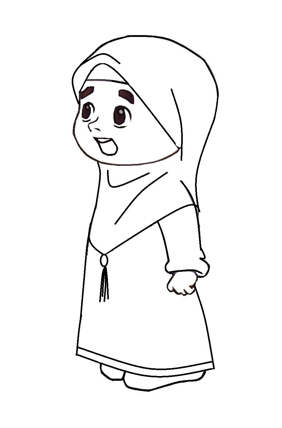 Gambar Kartun Muslimah Sekolah Kolek Gambar