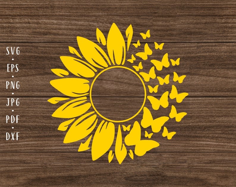 Free Free 55 Butterfly Sunflower Svg Free SVG PNG EPS DXF File