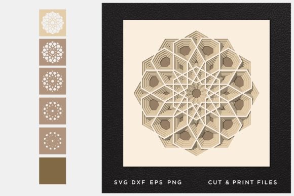 Download Layered 3D Mandala Pitbull Svg - Free Layered SVG Files