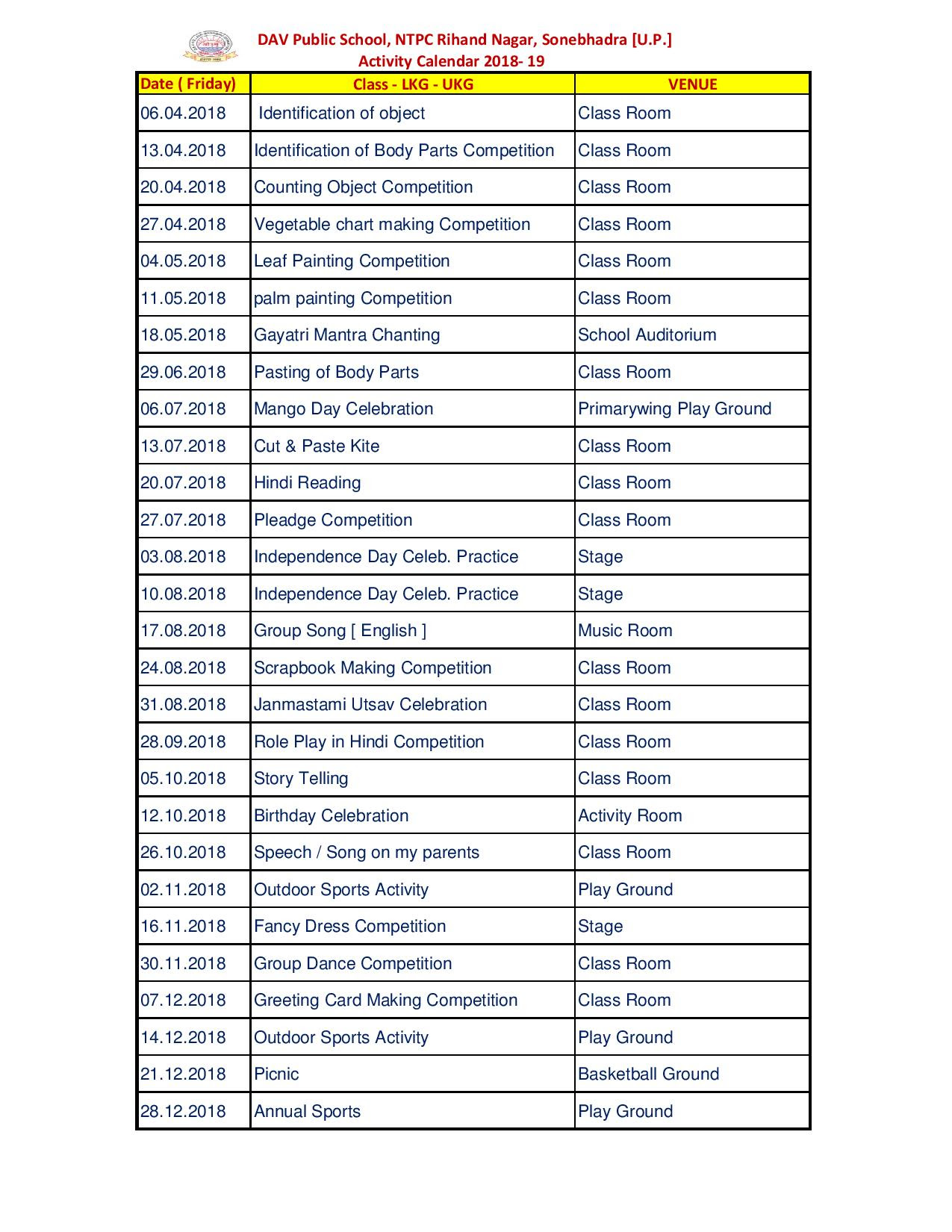 Lkg Ukg Full Form Ruang Belajar Siswa Kelas 1