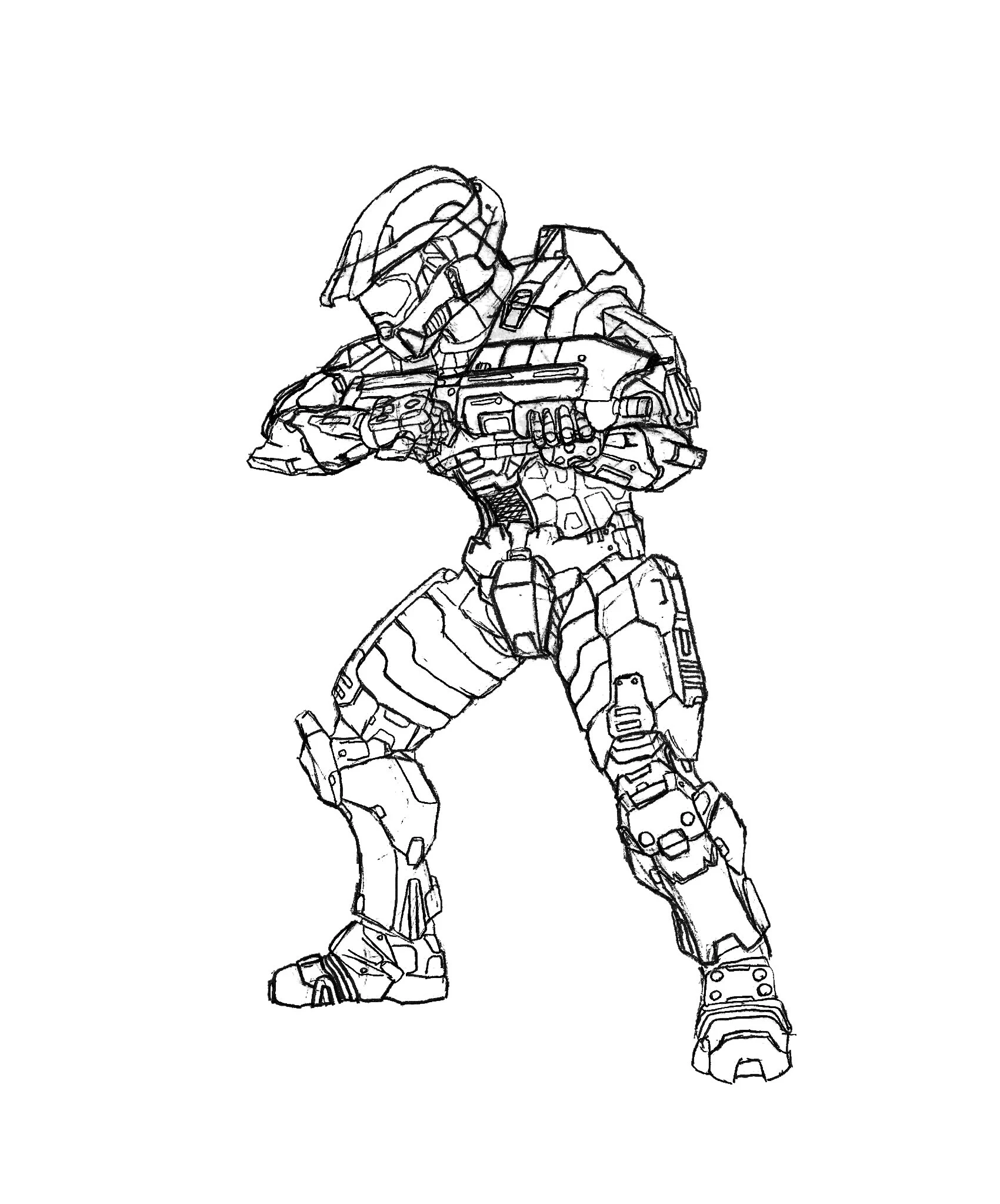 Halo Infinite Coloring Pages Halo Spartan Coloring Pages at