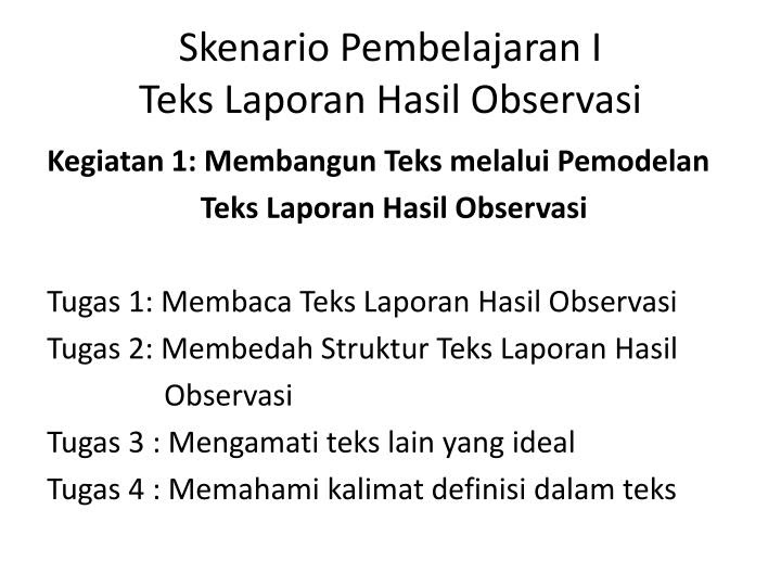 Laporan Hasil Observasi Evaluasi Pembelajaran - Contoh L