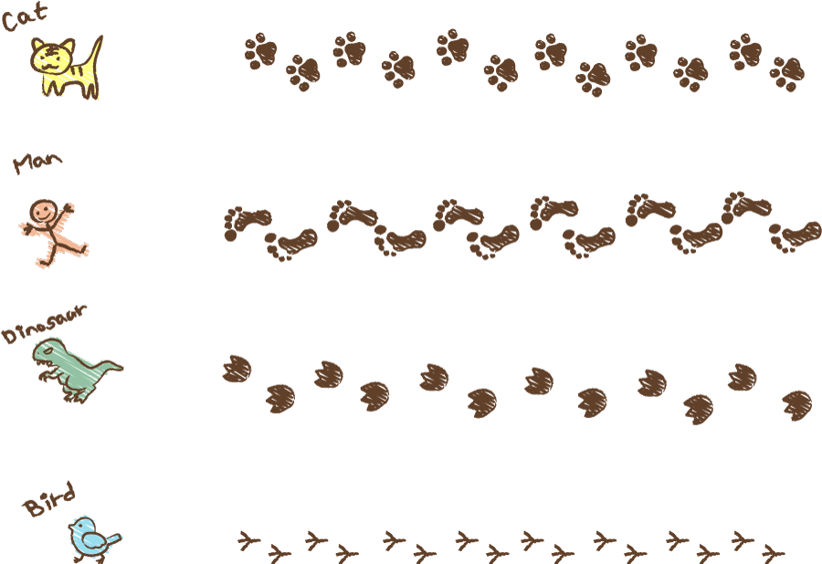 すべての動物の画像 驚くばかり足跡 イラスト 動物