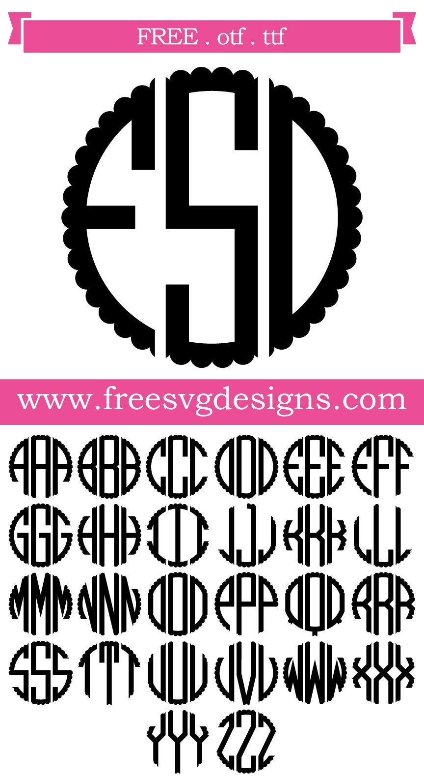 Download Free Monogram Svg Cricut - Free Layered SVG Files ...