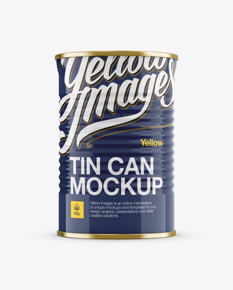 Download Tin Can w/ Metal Rim Mockup - Front View Packaging Mockups ...