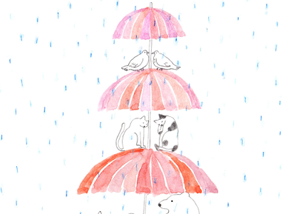 無料イラスト画像 おしゃれ 雨 傘 イラスト 綺麗