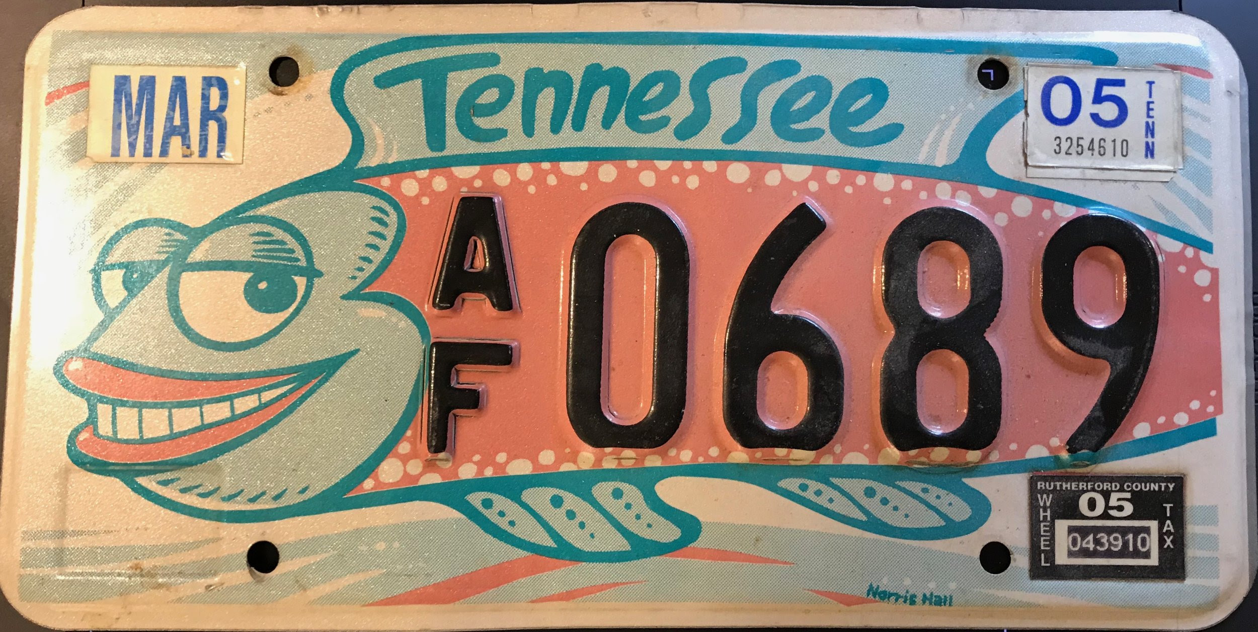 fish: Tennessee Fish License Plate