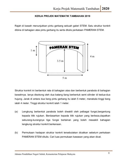 Kerja Kursus Matematik Tambahan 2017 Jawapan