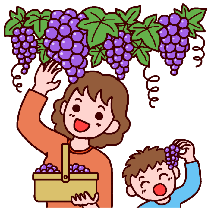 すべての動物の画像 エレガントぶどう 狩り イラスト