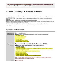 Cv Pour Petite Enfance