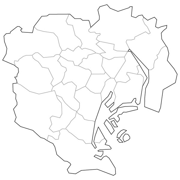 東京 23 区 地図 クイズ