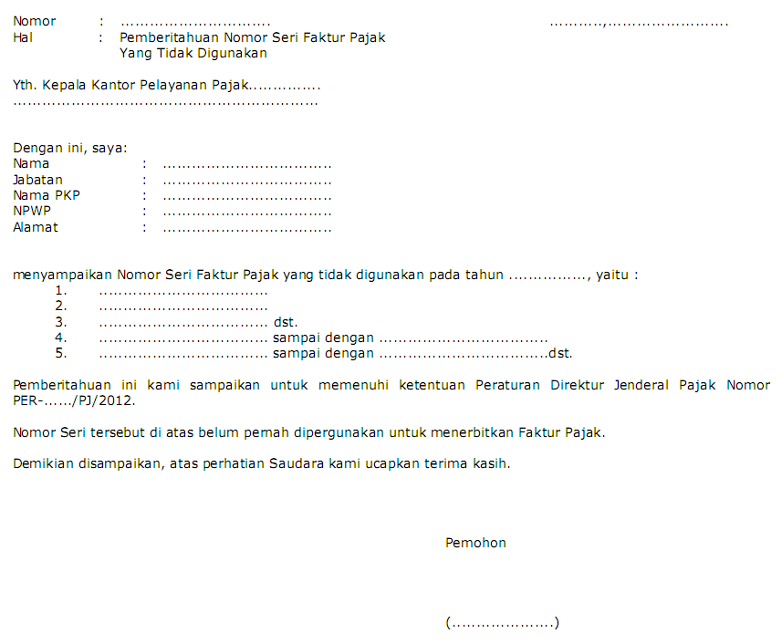 Contoh Formulir Kantor - Contoh 36