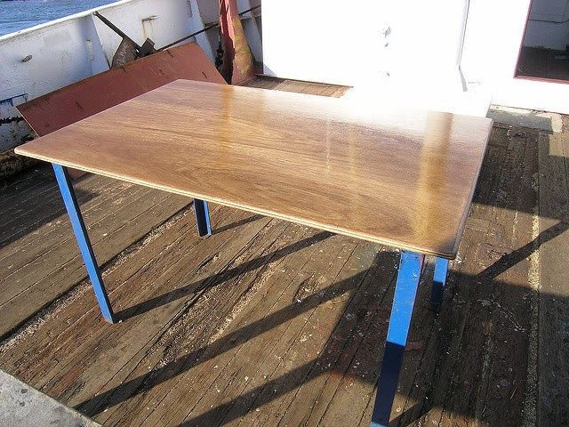 Table Top Using Maple Plywood / We installed our planks ...