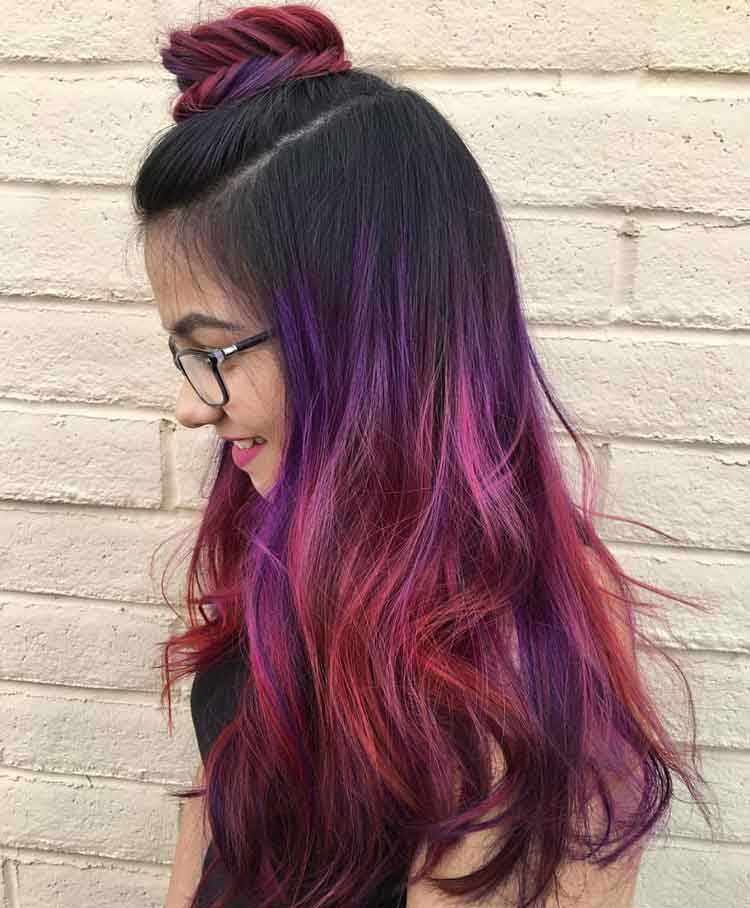 18+ Warna Rambut Ungu Gelap