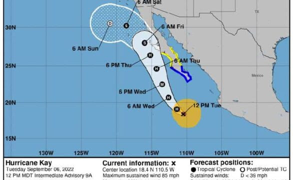 Tropical storm Kay strengthens to hurricane; heavy rains forecast in Baja California Sur and Sinaloa