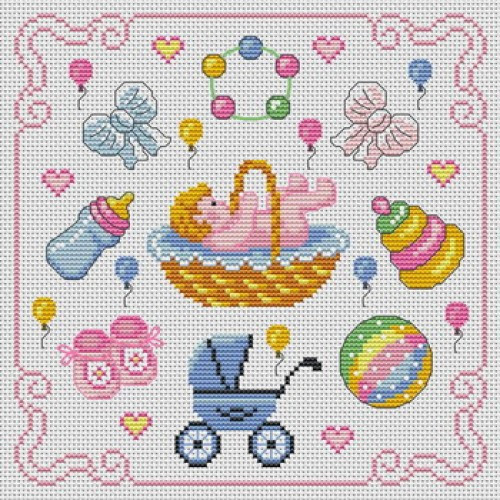 Tableau De Naissance Point De Croix Gratuit