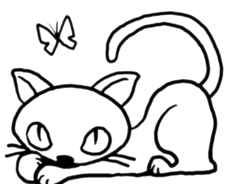 Ngagolak 猫 イラスト 無料 モノクロ