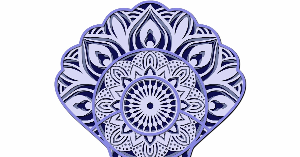 Download Layered 3D Mandala Cat Svg Free - Layered SVG Cut File