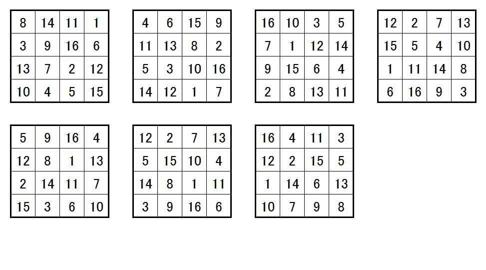 魔方陣 問題集