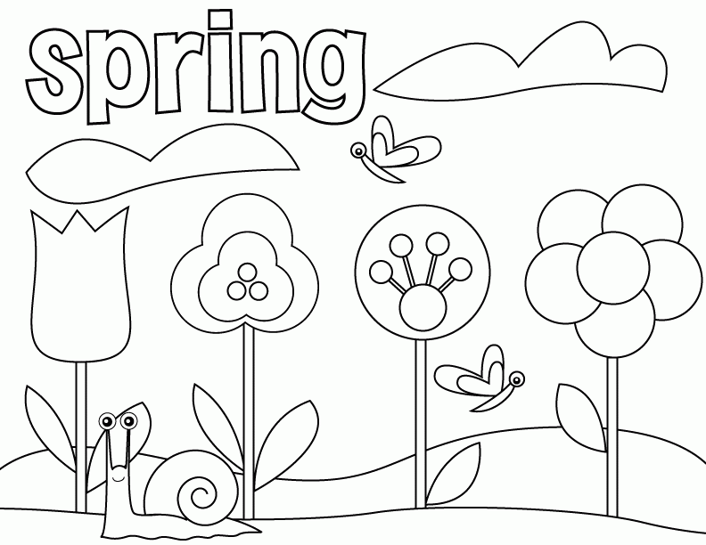 So if you too are planning for your kid's spring activities, you can add beautiful spring coloring pages to the list. Free Printable Spring Coloring Pages Kindergarten Download Free Printable Spring Coloring Pages Kindergarten Png Images Free Cliparts On Clipart Library